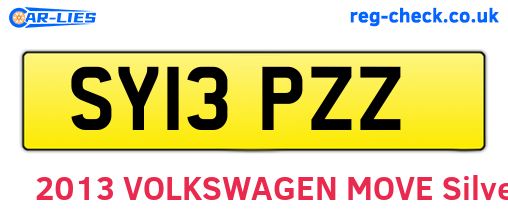 SY13PZZ are the vehicle registration plates.