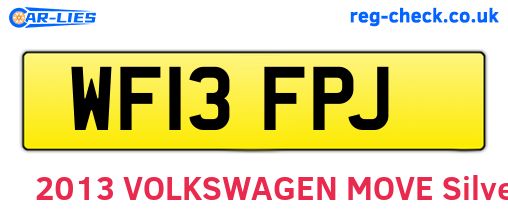 WF13FPJ are the vehicle registration plates.