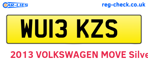 WU13KZS are the vehicle registration plates.