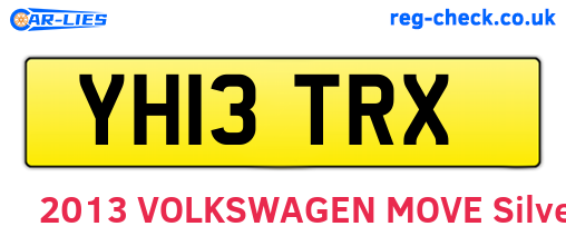YH13TRX are the vehicle registration plates.