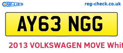 AY63NGG are the vehicle registration plates.