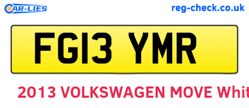 FG13YMR are the vehicle registration plates.