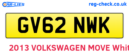 GV62NWK are the vehicle registration plates.