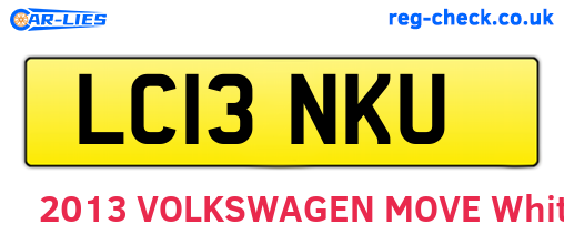 LC13NKU are the vehicle registration plates.