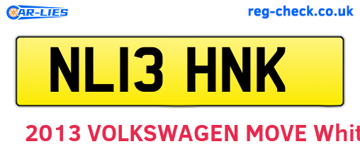 NL13HNK are the vehicle registration plates.