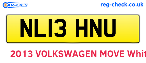 NL13HNU are the vehicle registration plates.