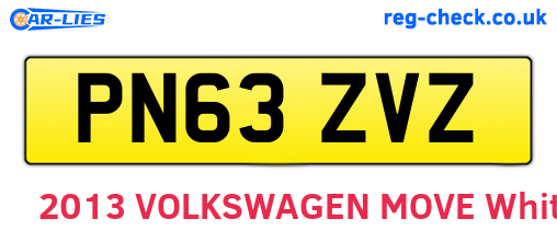 PN63ZVZ are the vehicle registration plates.