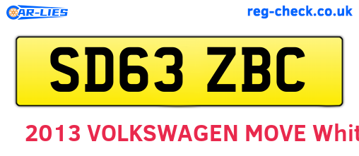 SD63ZBC are the vehicle registration plates.