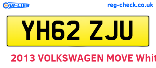 YH62ZJU are the vehicle registration plates.