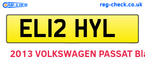 EL12HYL are the vehicle registration plates.