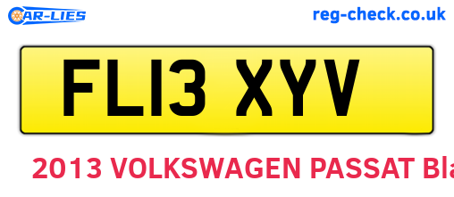 FL13XYV are the vehicle registration plates.