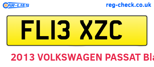 FL13XZC are the vehicle registration plates.