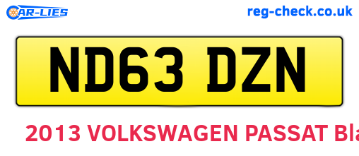 ND63DZN are the vehicle registration plates.