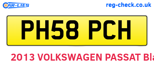 PH58PCH are the vehicle registration plates.