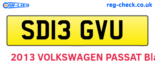 SD13GVU are the vehicle registration plates.