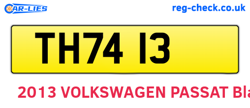 TH7413 are the vehicle registration plates.