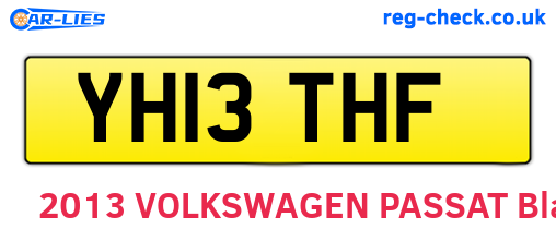YH13THF are the vehicle registration plates.
