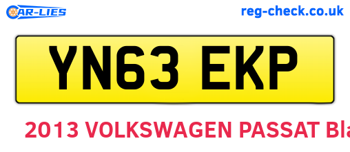 YN63EKP are the vehicle registration plates.
