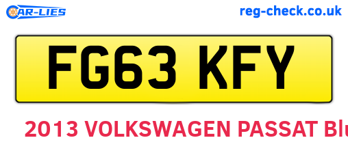 FG63KFY are the vehicle registration plates.