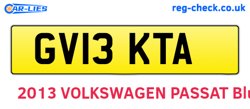 GV13KTA are the vehicle registration plates.
