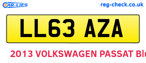 LL63AZA are the vehicle registration plates.