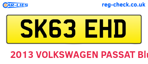 SK63EHD are the vehicle registration plates.
