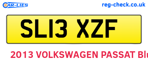 SL13XZF are the vehicle registration plates.