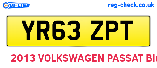 YR63ZPT are the vehicle registration plates.
