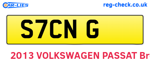 S7CNG are the vehicle registration plates.