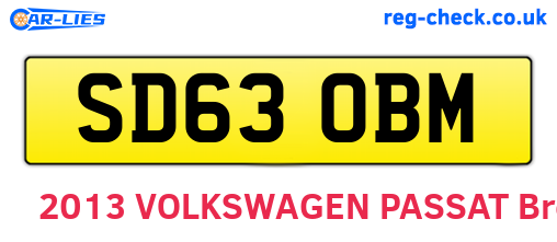 SD63OBM are the vehicle registration plates.