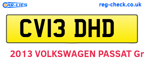 CV13DHD are the vehicle registration plates.