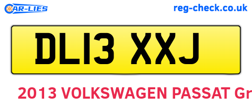 DL13XXJ are the vehicle registration plates.
