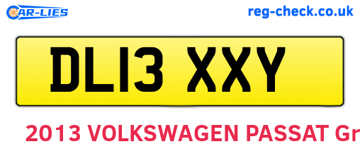 DL13XXY are the vehicle registration plates.