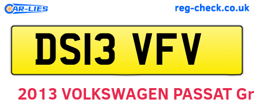 DS13VFV are the vehicle registration plates.