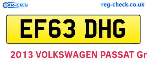 EF63DHG are the vehicle registration plates.