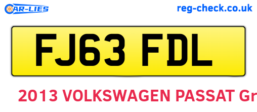 FJ63FDL are the vehicle registration plates.