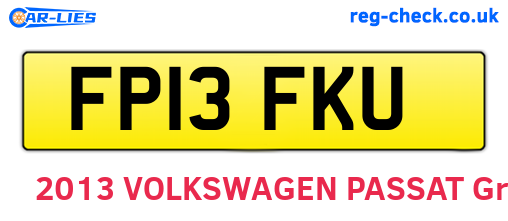FP13FKU are the vehicle registration plates.