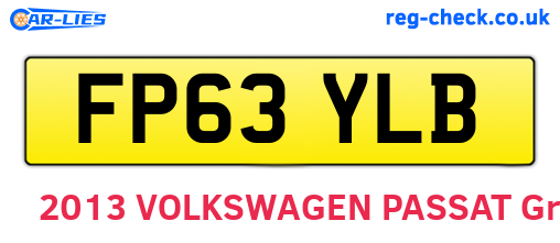 FP63YLB are the vehicle registration plates.