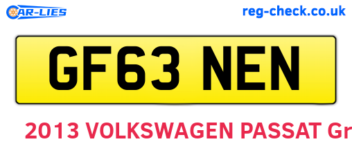 GF63NEN are the vehicle registration plates.