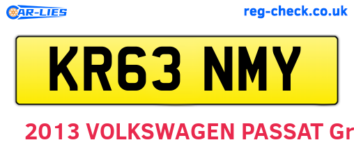 KR63NMY are the vehicle registration plates.