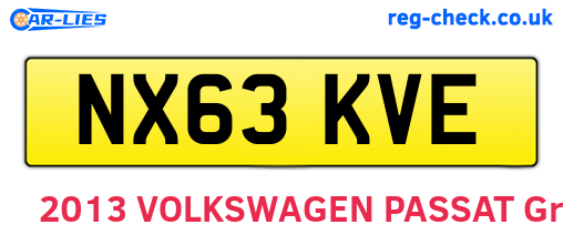 NX63KVE are the vehicle registration plates.