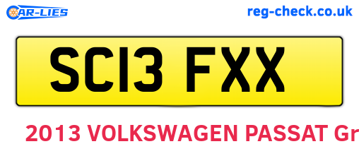 SC13FXX are the vehicle registration plates.
