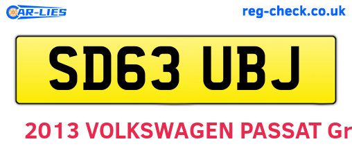 SD63UBJ are the vehicle registration plates.