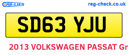 SD63YJU are the vehicle registration plates.