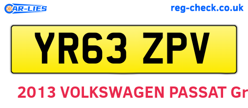YR63ZPV are the vehicle registration plates.