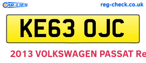 KE63OJC are the vehicle registration plates.