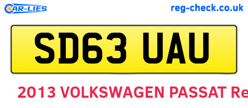 SD63UAU are the vehicle registration plates.