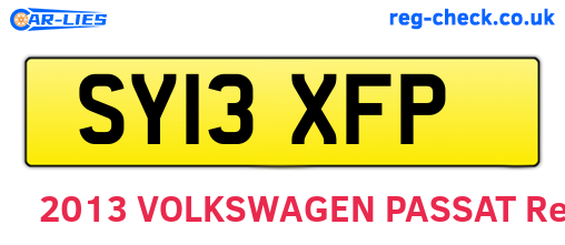 SY13XFP are the vehicle registration plates.