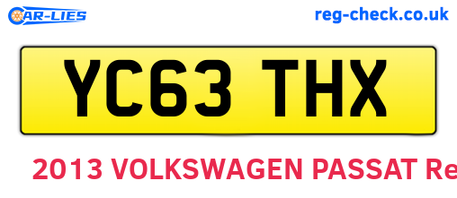 YC63THX are the vehicle registration plates.