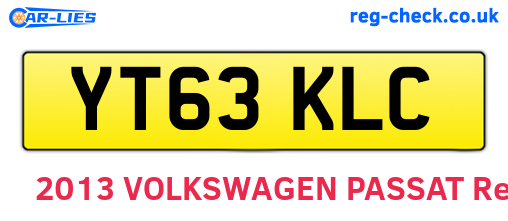 YT63KLC are the vehicle registration plates.
